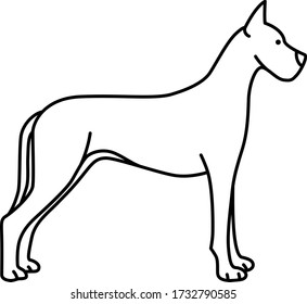An icon illustration of a Doberman