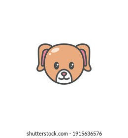 Icon Illustration of Dog Zodiac Filled Color - Chinese Zodiac Vector Illustration