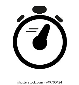 Icon Illustration for Duration or Deadline / Dateline or Fast Processing, Icon of Stop Watch, Isolated on White 
