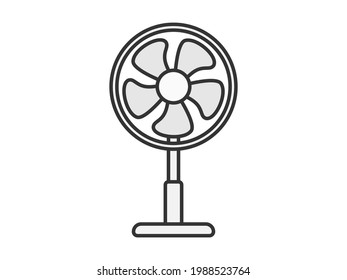 Icon illustration of electric fan of home appliances.