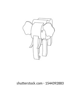 icon illustration of the elephant