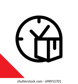 Icon illustration for estimated packet delivery time