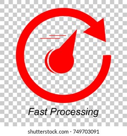 Icon Illustration for Fast Processing, at Transparent Effect Background
