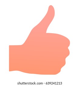 Icon Illustration Featuring a Thumbs Up