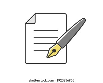 Icon illustration to fill out the form.