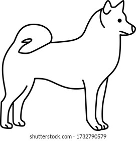 An icon illustration of a Finnish Spitz