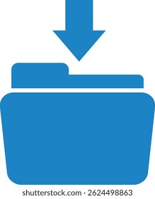 Icon illustration of folder download