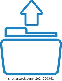 Icon illustration of folder upload