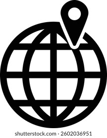 Icon illustration of global map