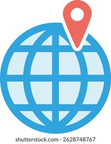 Icon illustration of global map