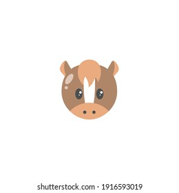 Icon Illustration of Horse Zodiac Flat Design - Chinese Zodiac Vector Illustration