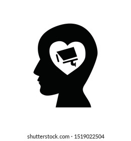 icon illustration human cctv camera 