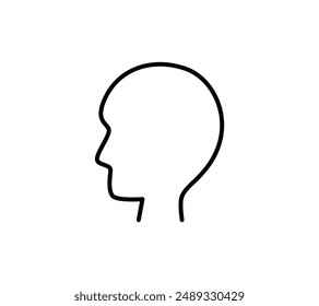 Ilustración de un icono de una cabeza humana