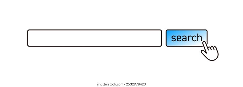 Icon illustration of an Internet search window・search engine