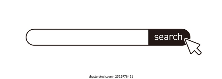 Icon illustration of an Internet search window・search engine