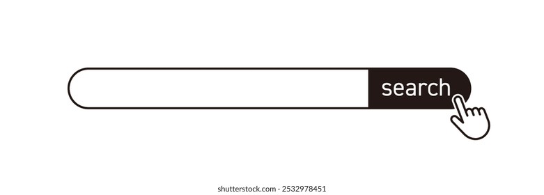 Symboldarstellung eines Internetsuchfensters・Suchmaschine