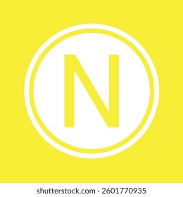 An Icon Illustration Isolated on a Background - N