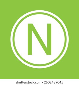 An Icon Illustration Isolated on a Background - N