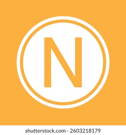 An Icon Illustration Isolated on a Background - N