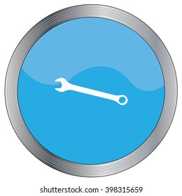 An Icon Illustration Isolated on a Background - Spanner
