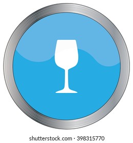 An Icon Illustration Isolated on a Background - Wine Glass
