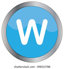 An Icon Illustration Isolated on a Background - W
