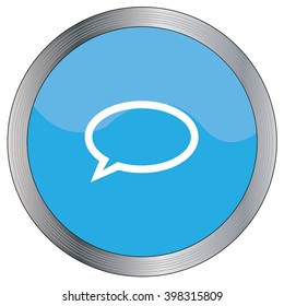 An Icon Illustration Isolated on a Background - Speech Bubble