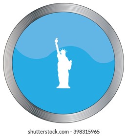 An Icon Illustration Isolated on a Background - Statue Of Liberty