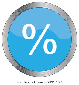 An Icon Illustration Isolated on a Background - Percent