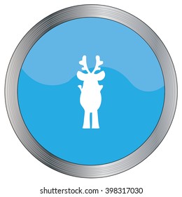An Icon Illustration Isolated on a Background - Reindeer