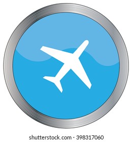 An Icon Illustration Isolated on a Background - Plane