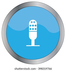 An Icon Illustration Isolated on a Background - Microphone