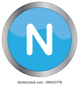An Icon Illustration Isolated on a Background - N