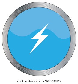 An Icon Illustration Isolated on a Background - Lightning Bolt