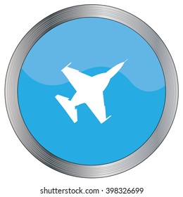 An Icon Illustration Isolated on a Background - Fighter Jet