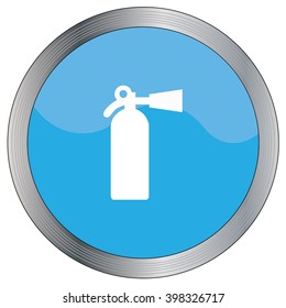 An Icon Illustration Isolated on a Background - Fire Extinguisher