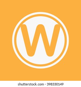An Icon Illustration Isolated on a Background - W