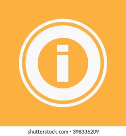 An Icon Illustration Isolated on a Background - Round Info