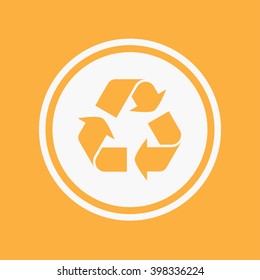 An Icon Illustration Isolated on a Background - Recycle