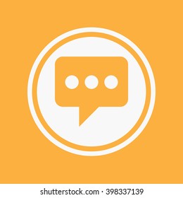 An Icon Illustration Isolated on a Background - Speech Bubble with Dots