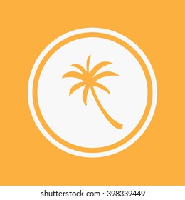 An Icon Illustration Isolated on a Background - Palm Tree