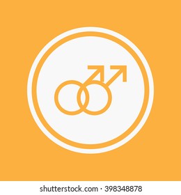 An Icon Illustration Isolated on a Background - Male Sex Symbol