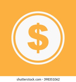 An Icon Illustration Isolated on a Background - Dollar Sign