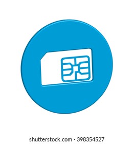 An Icon Illustration Isolated on a Background - SIM Card