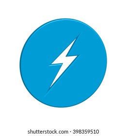 An Icon Illustration Isolated on a Background - Lightning Bolt