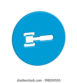 An Icon Illustration Isolated on a Background - Hammer
