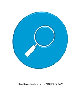 An Icon Illustration Isolated on a Background - Magniying Glass