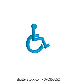 An Icon Illustration Isolated on a Background - Wheel Chair