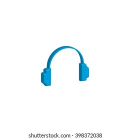 An Icon Illustration Isolated on a Background - Headphones