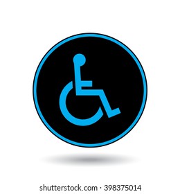 An Icon Illustration Isolated on a Background - Wheelchair